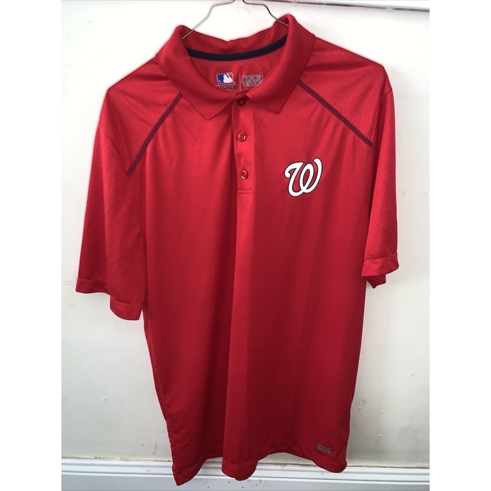 Men TX3 Cool Washington Nationals MLB Polo Shirt‎  size L